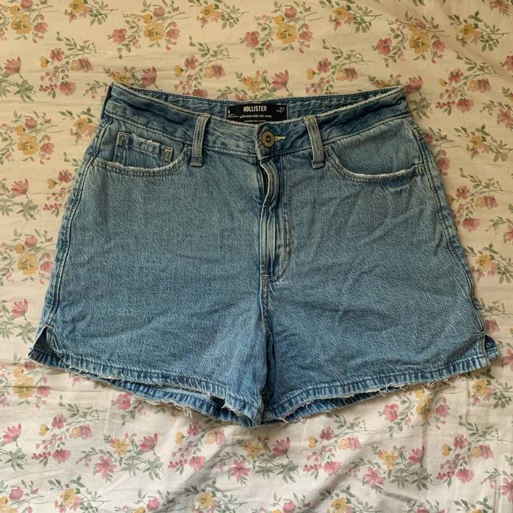 Blue denim Hollister shorts